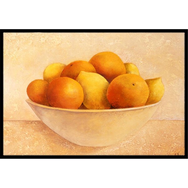 Carolines Treasures Oranges and Lemons in a Bowl Indoor or Outdoor Mat- 18 x 27 BABE0085MAT - main